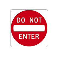 R5-1 Do Not Enter Signs - 18x18 - Official MUTCD Reflective Rust-Free Heavy Gauge Aluminum Road Signs.