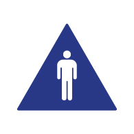 ADA Compliant Mens Restroom Door Signs with Male Symbol - 12x12