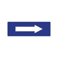 ADA Compliant Directional Arrow Signs with Tactile Arrow - 6X2
