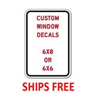 Custom Window Decals - Digitally printed color-fast window decals. Decals have peel-and-stick adhesive on the front side to allow for placing on the inside of your windows to minimize weathering and tampering