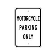 Motorcycle Parking Only Signs 12x18  - Reflective Rust-Free Heavy Gauge Aluminum Motorcycle Parking Signs