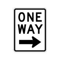 R6-2R One Way Signs With Right Arrow - 18X24 - Official MUTCD Reflective Rust-Free Heavy Gauge Aluminum Road Signs