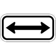 Buy Double Arrow Directional Signs - 12x6 - Reflective Rust-Free Heavy Gauge Aluminum Parking Signs and Property Management Signs