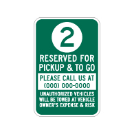 Semi-Custom Reserved Space Number Parking Sign - 12x18 - Made with Engineer Grade Reflective Rust-Free Heavy Gauge Durable Aluminum available at STOPSignsAndMore.com