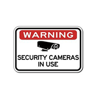 Warning Security Cameras In Use Sign - 18X12 - Reflective rust-free heavy-gauge aluminum Video Security Signs