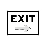 Exit Sign with Choice of Arrow Direction - 24x18 - Made with Engineer Grade Reflective and Rust-Free Heavy Gauge Durable Aluminum available at STOPSignsAndMore.com