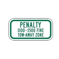 Virginia State Handicap Parking Penalty Sign - 12x6