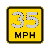 MUTCD Compliant W13-1P Advisory Speed Sign - 18x18 - Variable Speed - Made with 3M Reflective Rust-Free Heavy Gauge Durable Aluminum available at STOPSignsAndMore