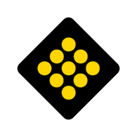 Yellow/Black Reflector Warning Signs - 18x18 - Reflective Rust-Free Heavy Gauge Aluminum Warning Signs for Road and Parking Areas