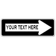 Customized One Way Arrow Signs - 24x8 - Reflective Rust-Free Heavy Gauge Aluminum Signs