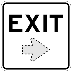Exit Sign with Choice of Arrow Direction - 18x18 Size Good for Outdoor and Parking Lot Uses - Engineer Grad Reflective Heavy Gauge Aluminum Exit Sign from STOPSignaAndMore.com