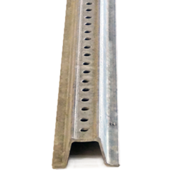 Eight-Foot Galvanized U-Channel Sign Post - Heavy Gauge (2.0LBS/FT) galvanized steel signpost with predrilled holes and strong rust-resistance