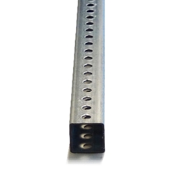 12-Foot Galvanized Steel Signpost - 2.0-Inch SQUARE Sign Post with predrilled holes