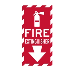 Fire Extinguisher Location Sign - 6x12 - Reflective rust-free heavy-gauge aluminum Fire Extinguisher Indicator Signs