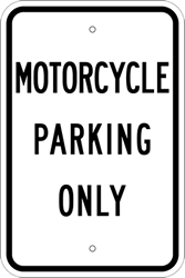 Motorcycle Parking Only Signs 12x18  - Reflective Rust-Free Heavy Gauge Aluminum Motorcycle Parking Signs