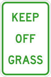 Keep Off Grass Sign - 12X18