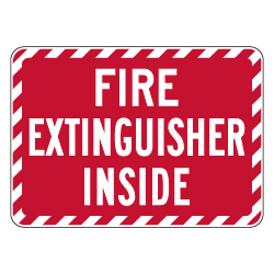 Fire Extinguisher Inside Sign - 14x10 - Fire Safety Signs Made with 3M Reflective Rust-Free Heavy Gauge Durable Aluminum available at STOPSignsAndMore.com