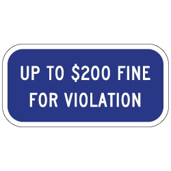 Minnesota Disabled Parking $200 Fine Sign -12x6 - Our Signs Are Made with Reflective Vinyl, Rust-Free Heavy Gauge Durable Aluminum Available at STOPSignsAndMore.com