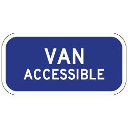 R7-8B Van Accessible Handicap Parking Signs - 12x6 - Reflective Rust-Free Heavy Gauge Aluminum ADA Parking Signs
