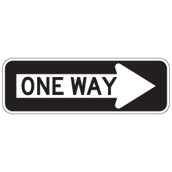 R6-1R One Way( Right Arrow) Signs - 24x8